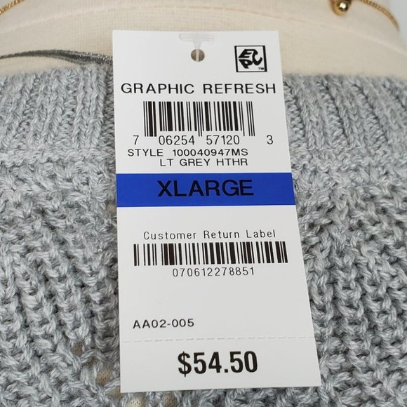 Style & Co Gray Crochet Look V-Neck Knit Pullover Sweater NEW NWT Size XL - Picture 11 of 11